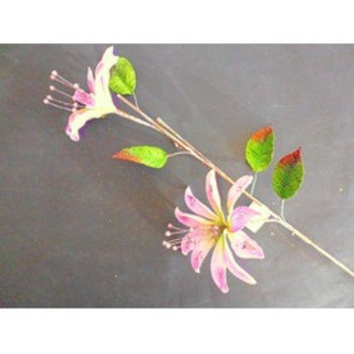 Ramo Natal 2 Flores Rosa/ Glit 04-8093